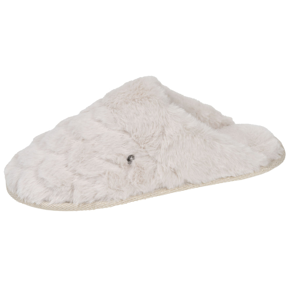 Chaussons Mules plates Femme Ivoire - Isotoner