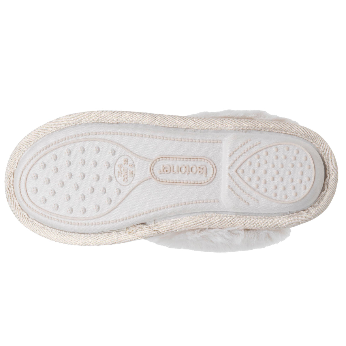 Chaussons Mules plates Femme Ivoire