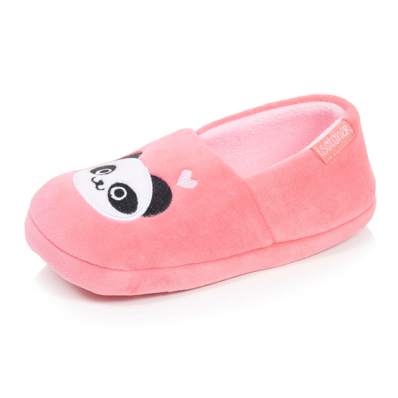 Chaussons Slippers Enfant velours panda Rose