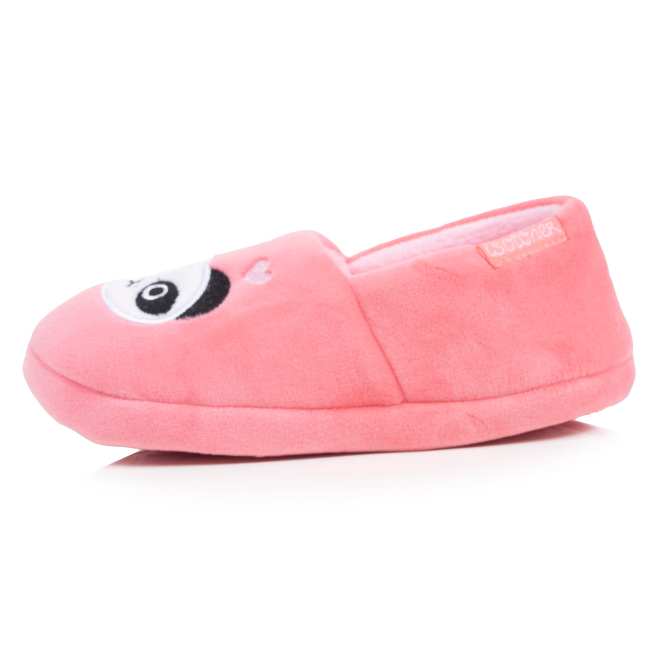 Chaussons Slippers Enfant velours panda Rose