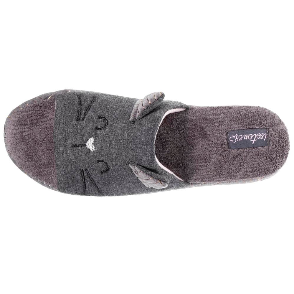 Chaussons sandales Femme 3D Gris chiné foncé - Isotoner