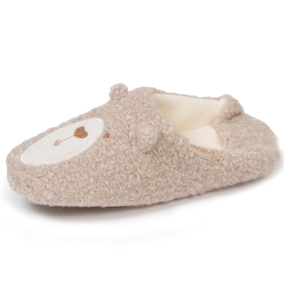 Chaussons babouches Femme Ours Beige - Isotoner