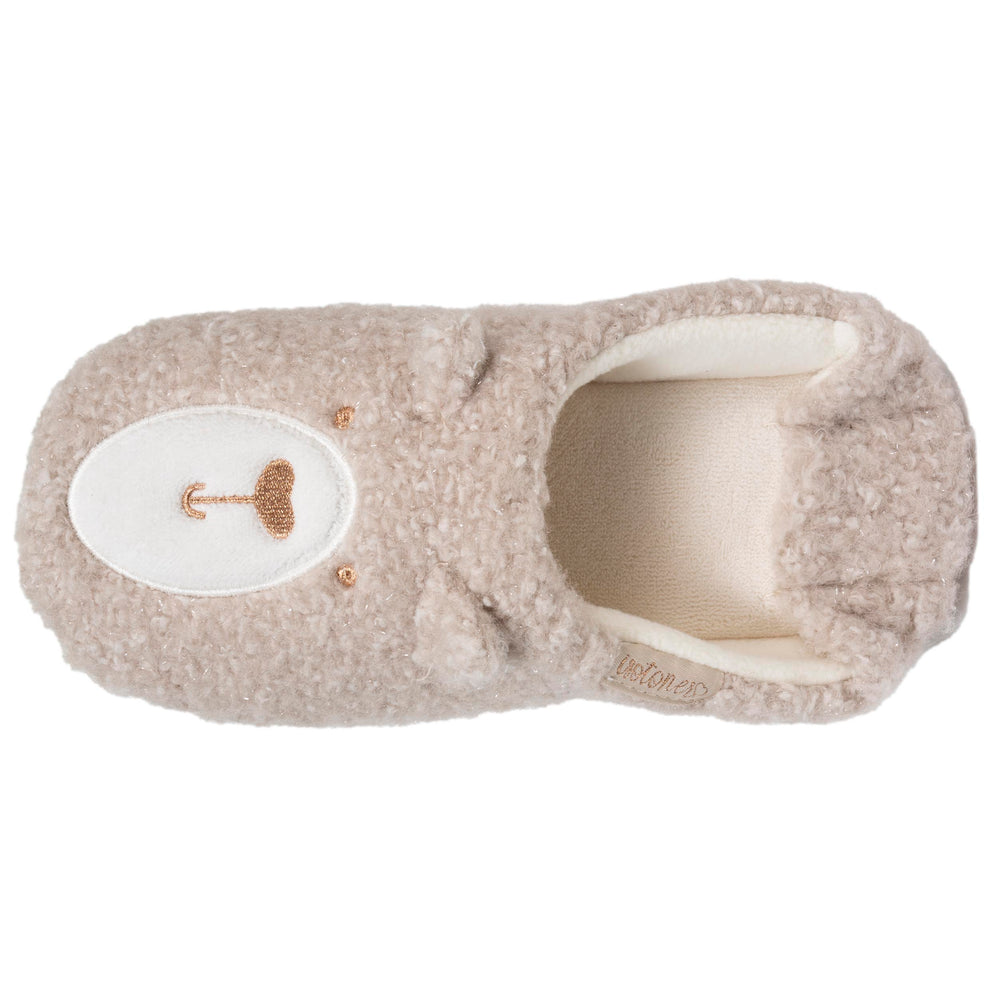 Chaussons babouches Femme Ours Beige - Isotoner
