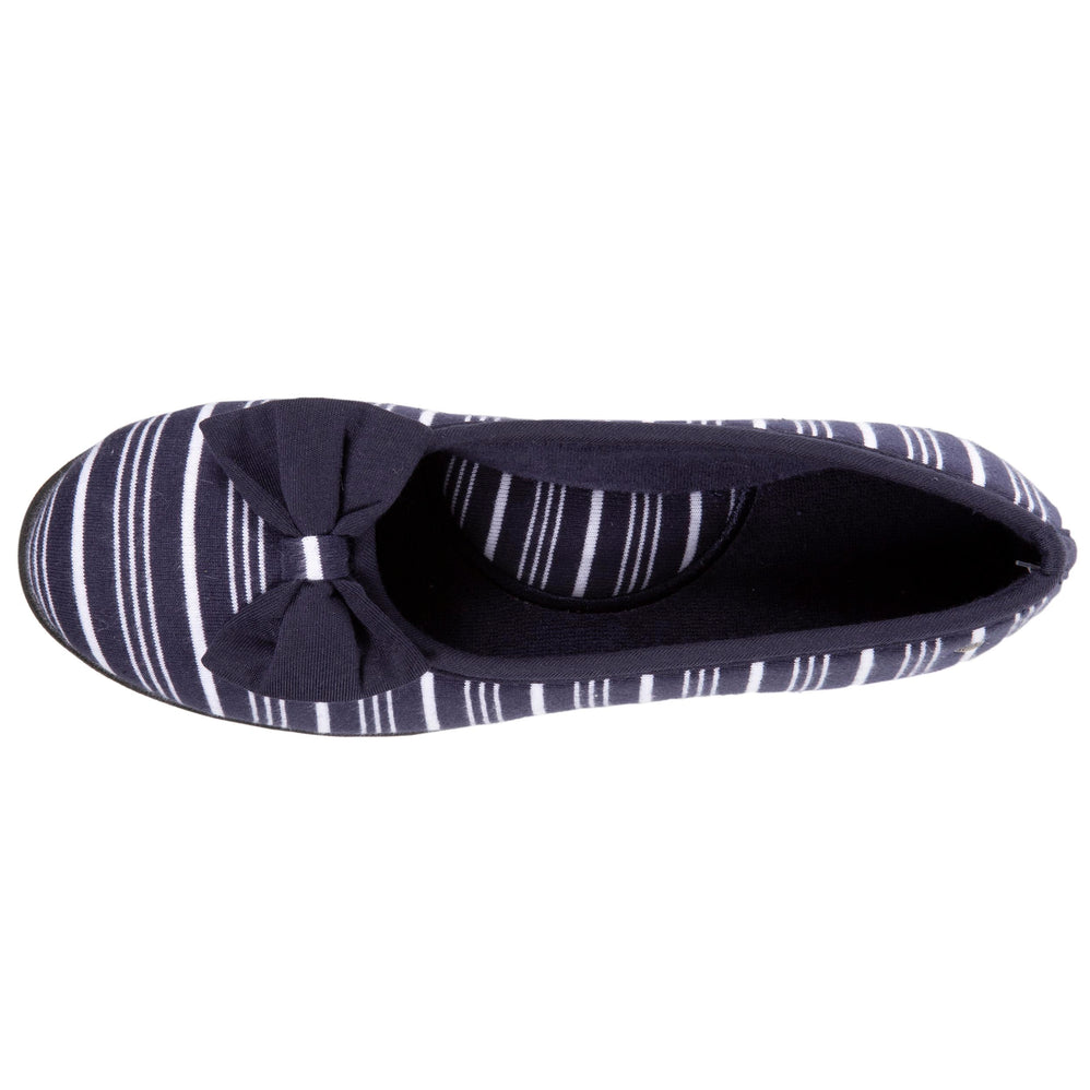 Chaussons ballerines Femme Rayures marine - Isotoner