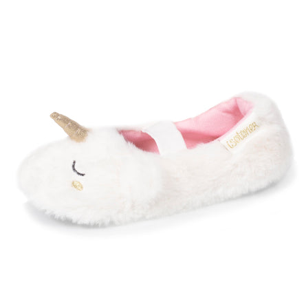 Chaussons ballerines Enfant Licorne écru - Isotoner