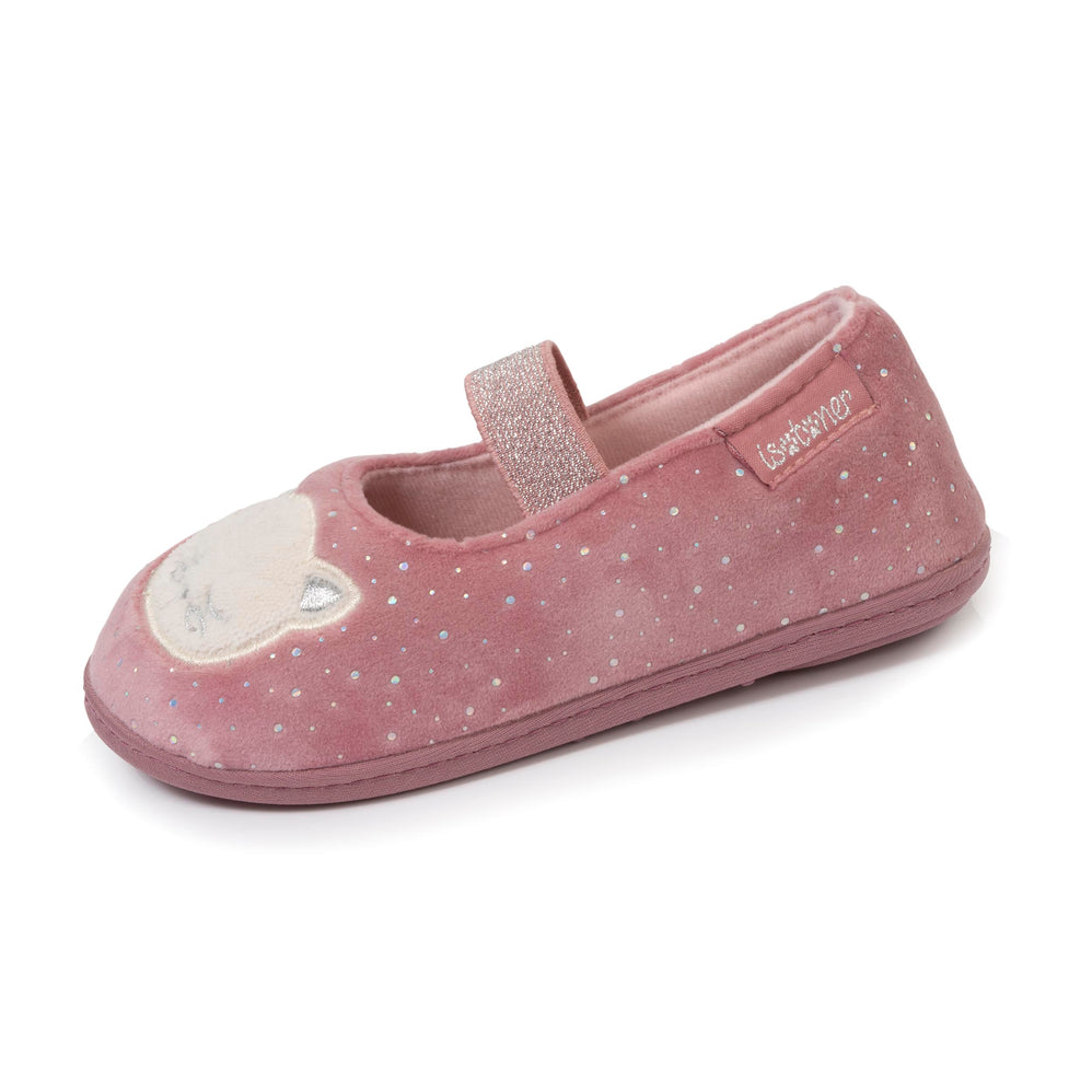 Chaussons ballerines Enfant Rose Chat - Isotoner