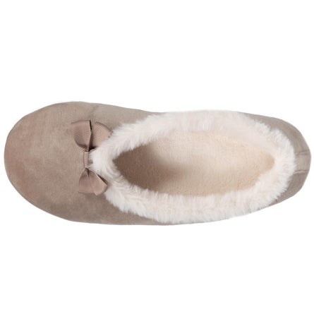 Chaussons ballerines Femme Beige imitation fourrure - Isotoner