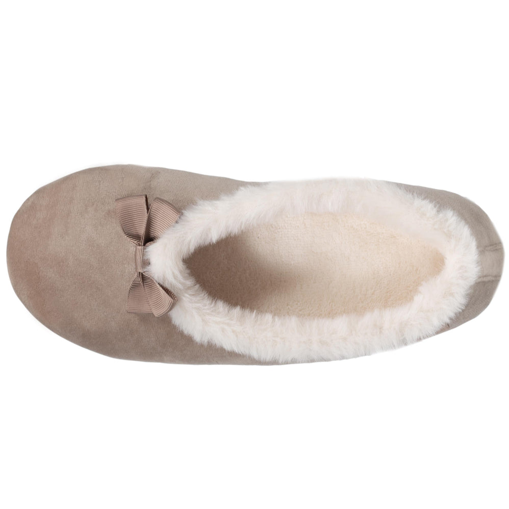 Chaussons ballerines Femme Beige fourrure - Isotoner