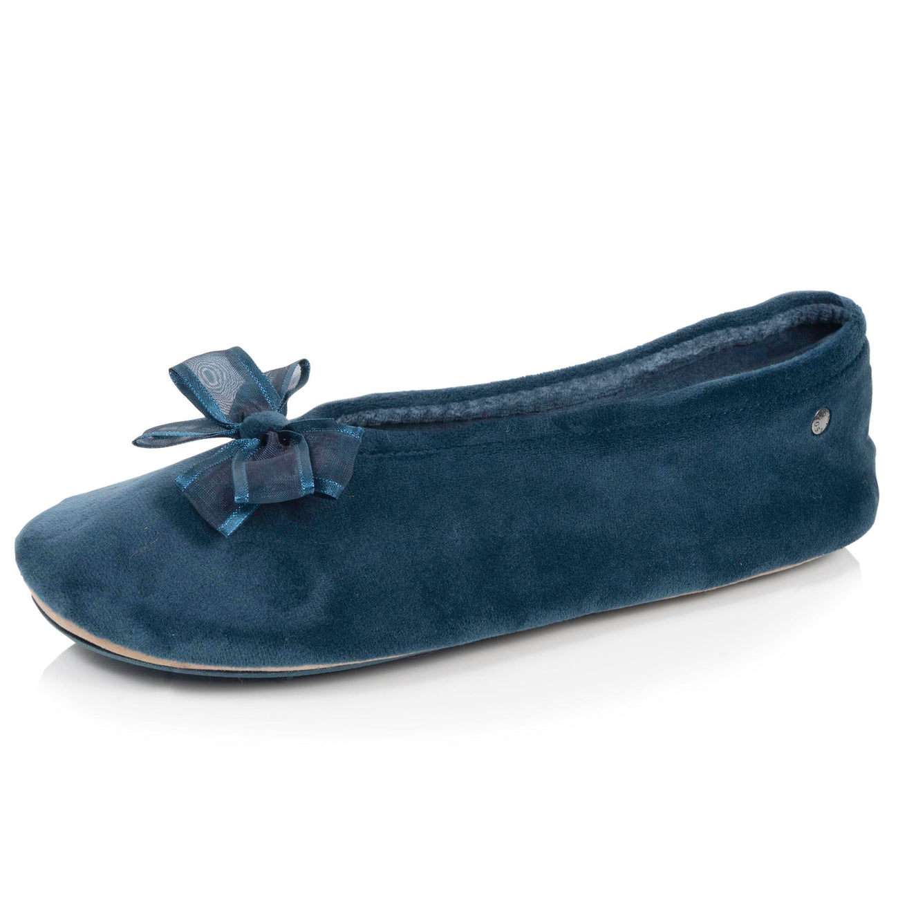 Chaussons Ballerines Femme Tulle Bleu Canard
