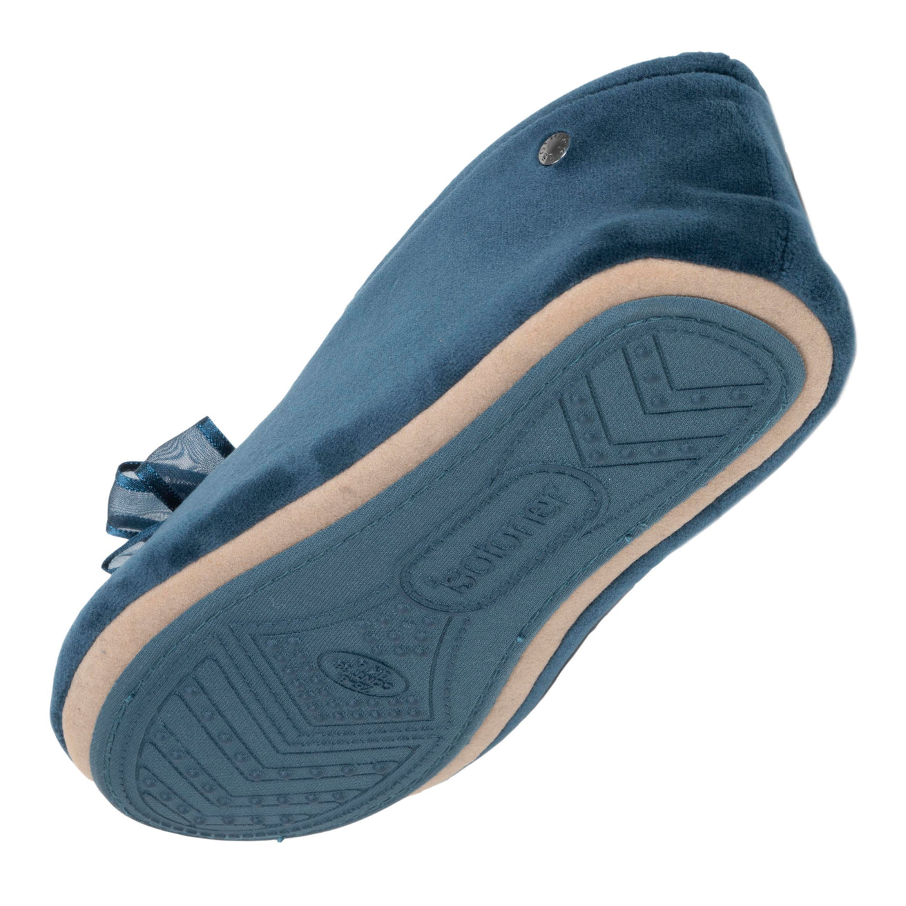 Chaussons Ballerines Femme Tulle Bleu Canard