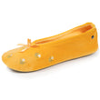 Chaussons ballerines Femme Grand Nœud Jaune fleurs