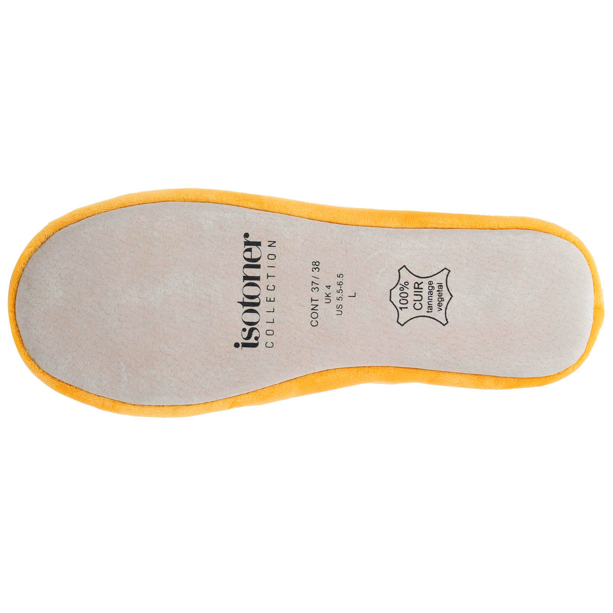 Chaussons ballerines Femme Grand Nœud Jaune fleurs