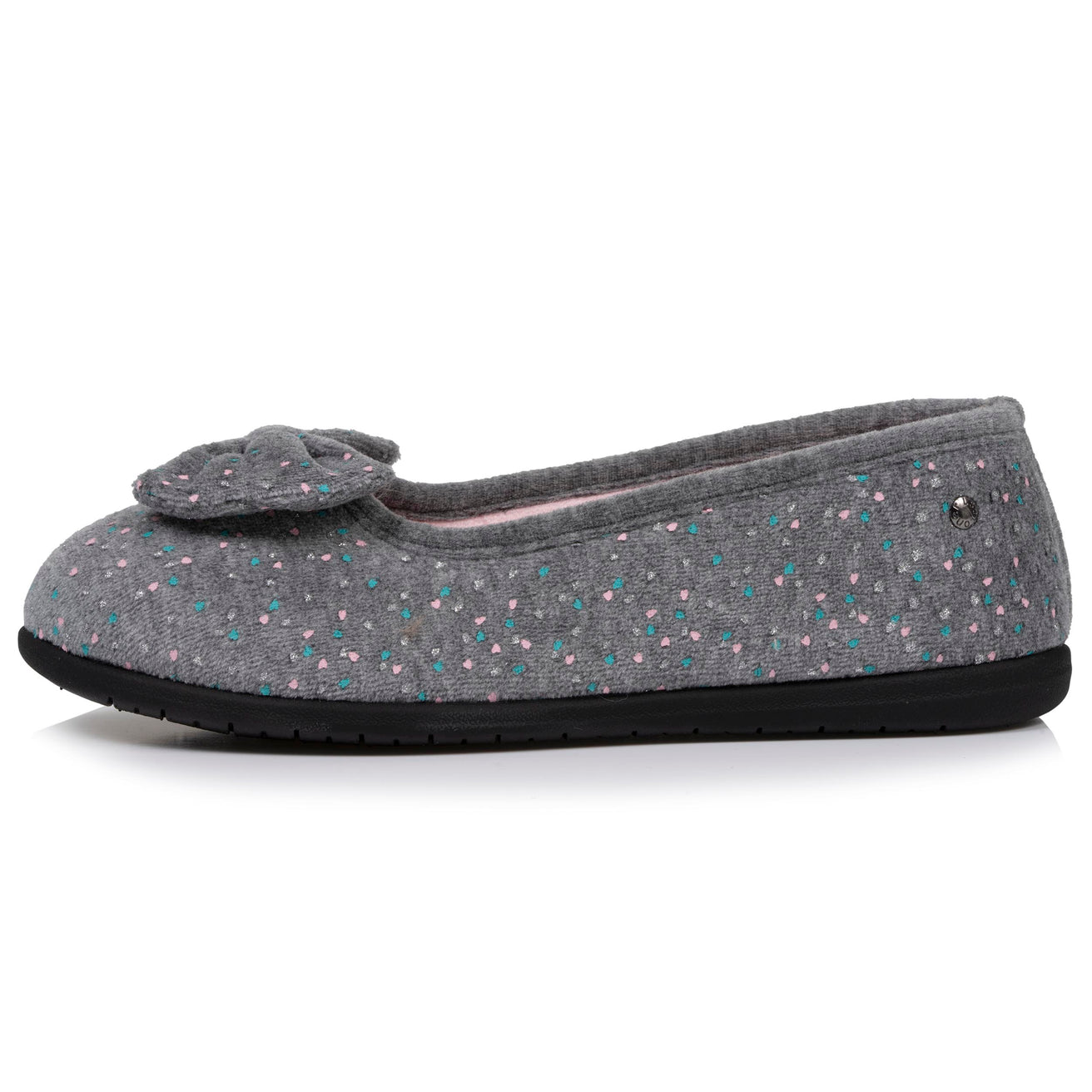 Chaussons ballerines Femme Gris chiné clair