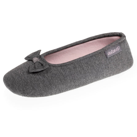Chaussons ballerines Femme Gris chiné foncé - Isotoner