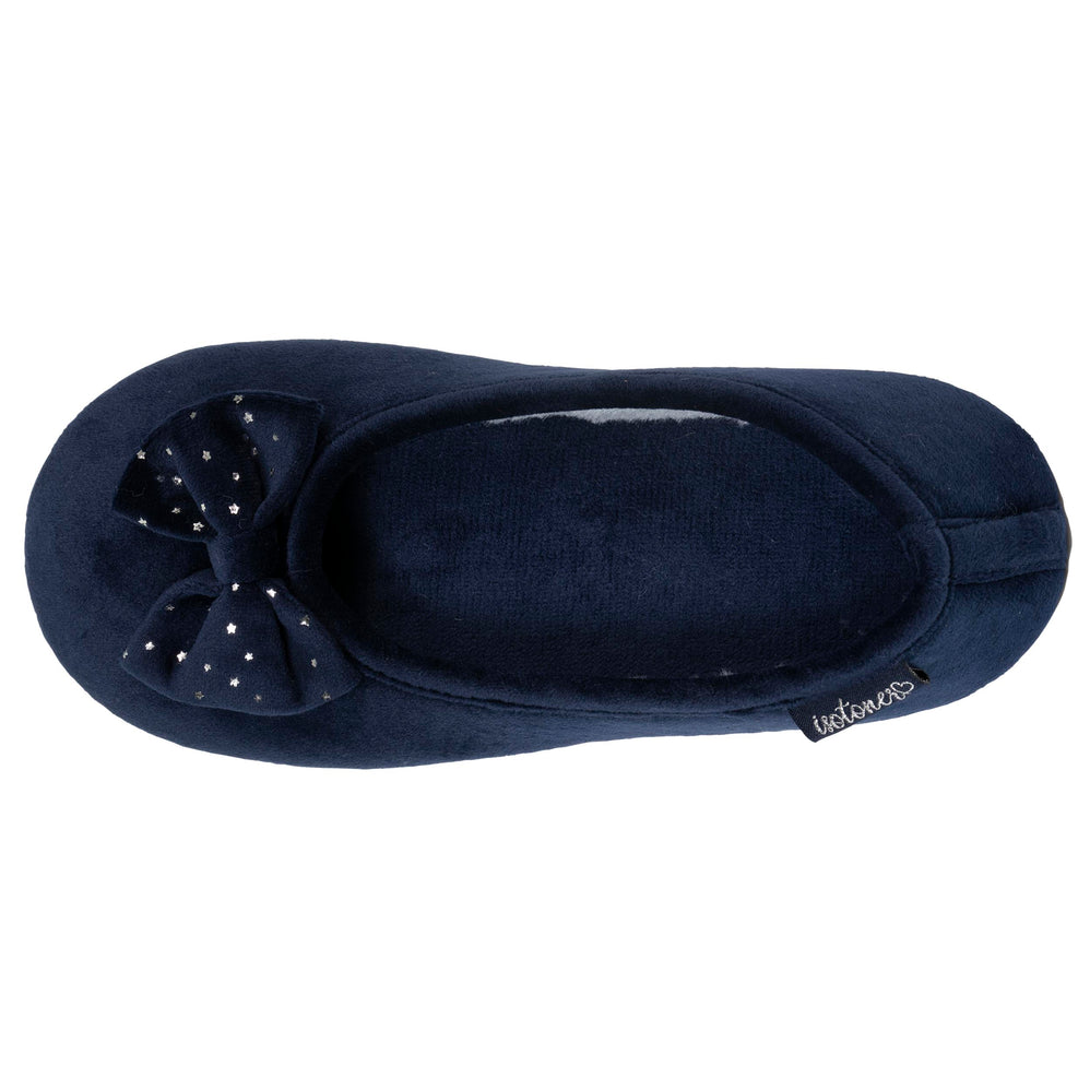 Chaussons ballerines Femme Nœud étoilé Marine - Isotoner