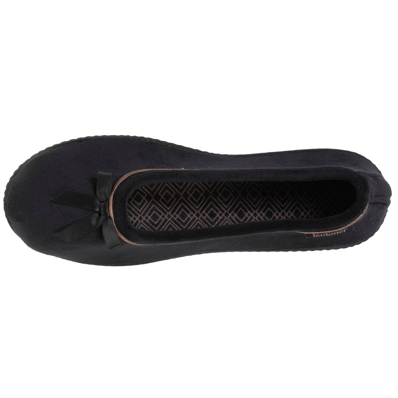 Chaussons ballerines Femme Noir beige