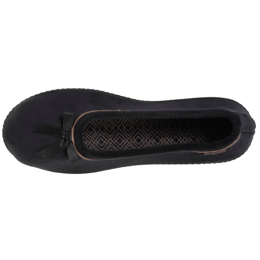 Chaussons ballerines Femme Noir beige - Isotoner