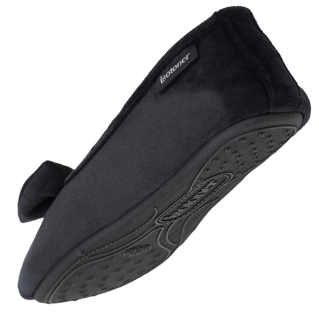 Chaussons ballerines Femme Noir intérieur pois