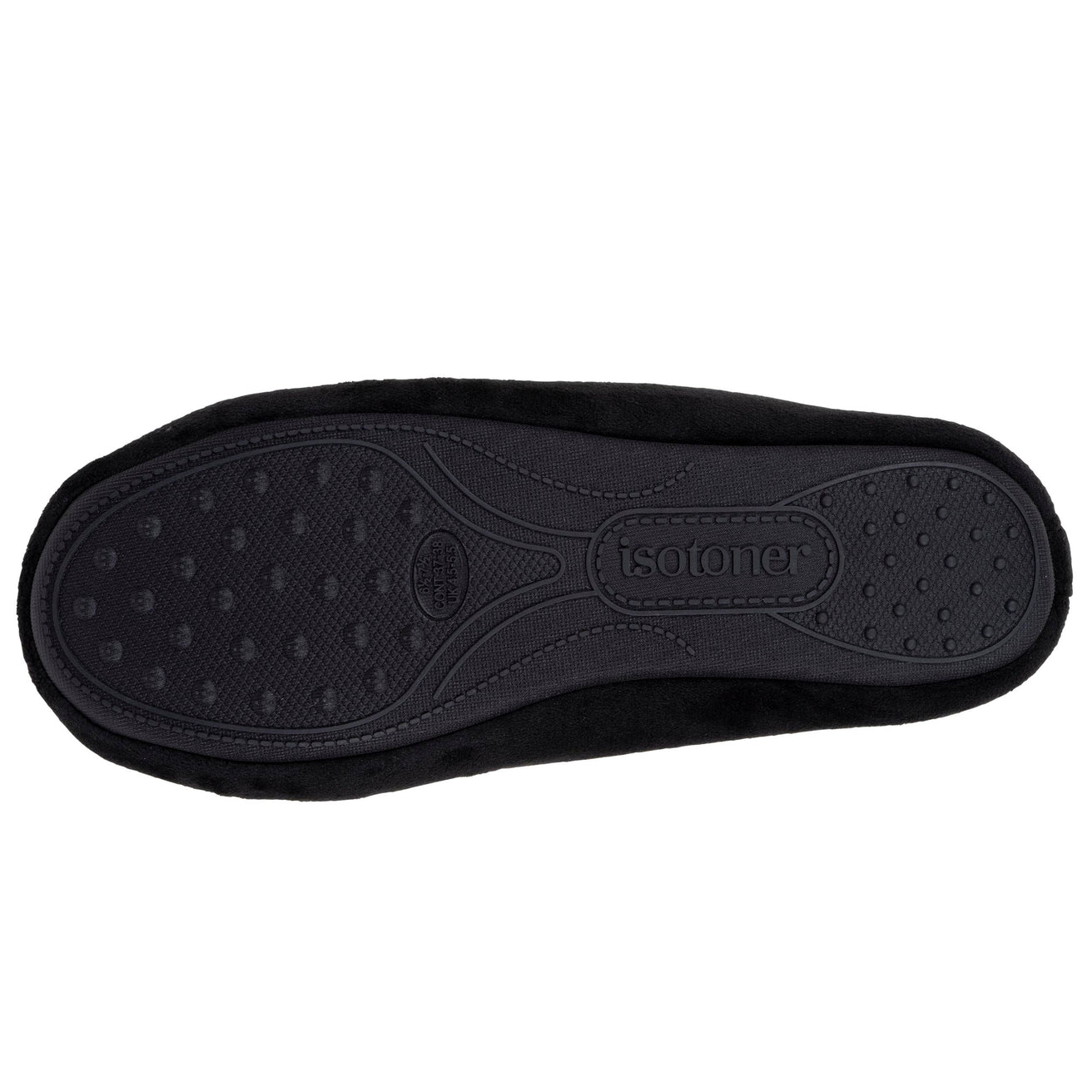 Chaussons ballerines Femme Noir intérieur rouge