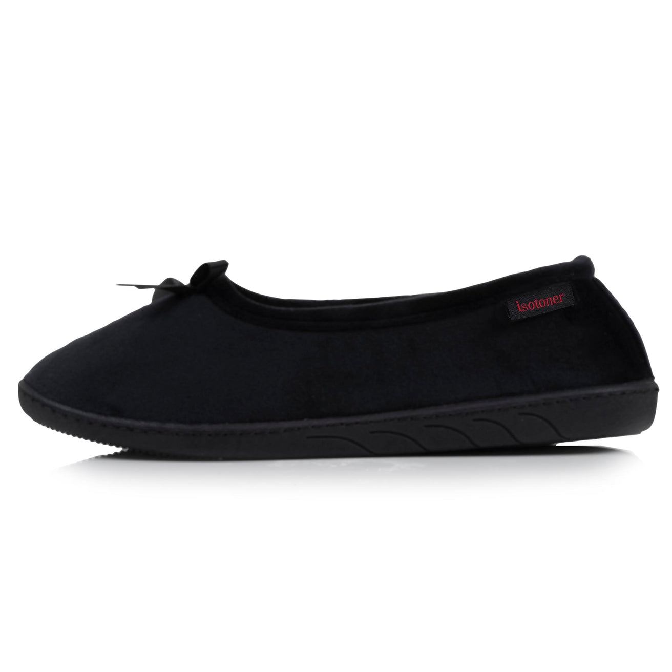 Chaussons ballerines Femme Noir noeud
