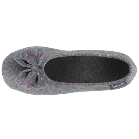 Chaussons ballerines Femme Pois gris - Isotoner