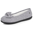 Chaussons ballerines Femme Gris nœud irisé