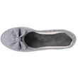 Chaussons ballerines Femme Gris nœud irisé