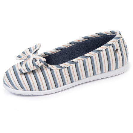 Chaussons ballerines Femme Rayure marinière - Isotoner