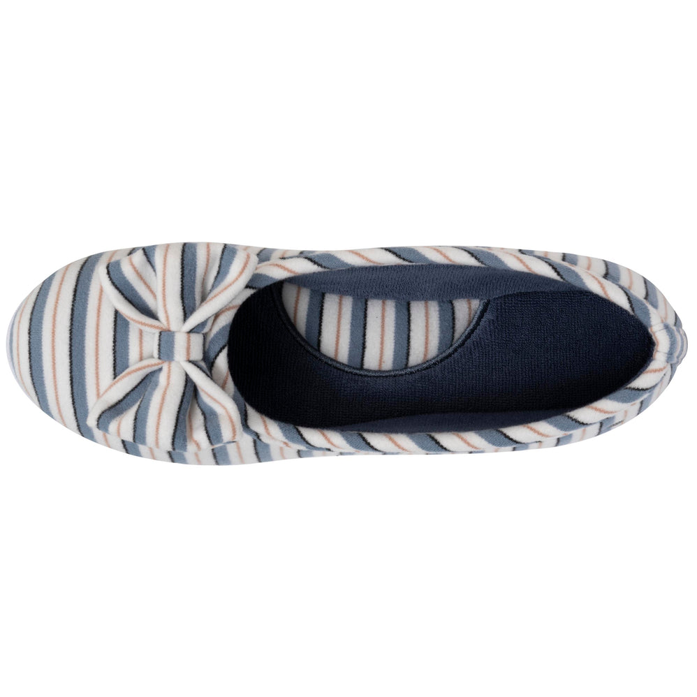 Chaussons ballerines Femme Rayure marinière - Isotoner