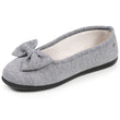 Chaussons ballerines Femme Gris nœud irisé