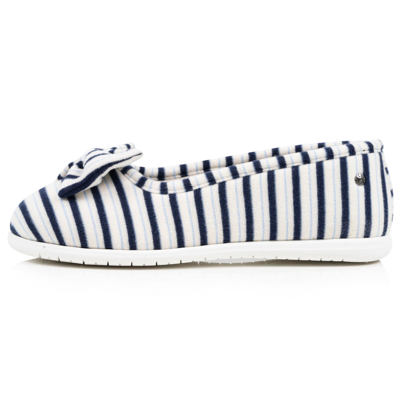 Chaussons ballerines Femme Rayures bleues