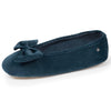 Chaussons ballerines Femme Noeud Girafe bleu canard - Isotoner