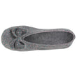 Chaussons ballerines Femme Grand Nœud Gris chiné clair