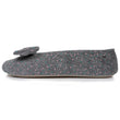 Chaussons ballerines Femme Grand Nœud Gris chiné clair