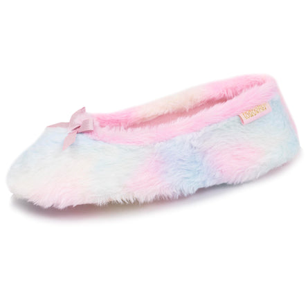 Chaussons ballerines Junior Multico Rose - Isotoner