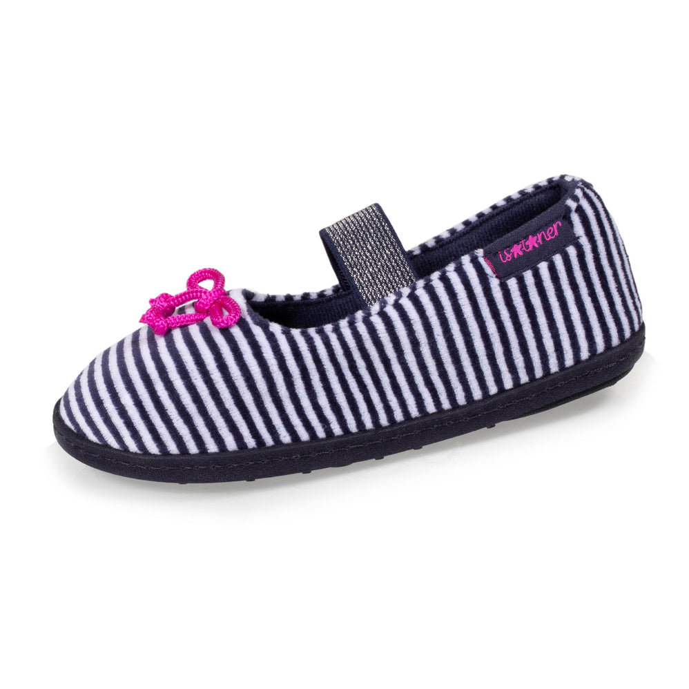 Chaussons ballerines Enfant Rayures - Isotoner