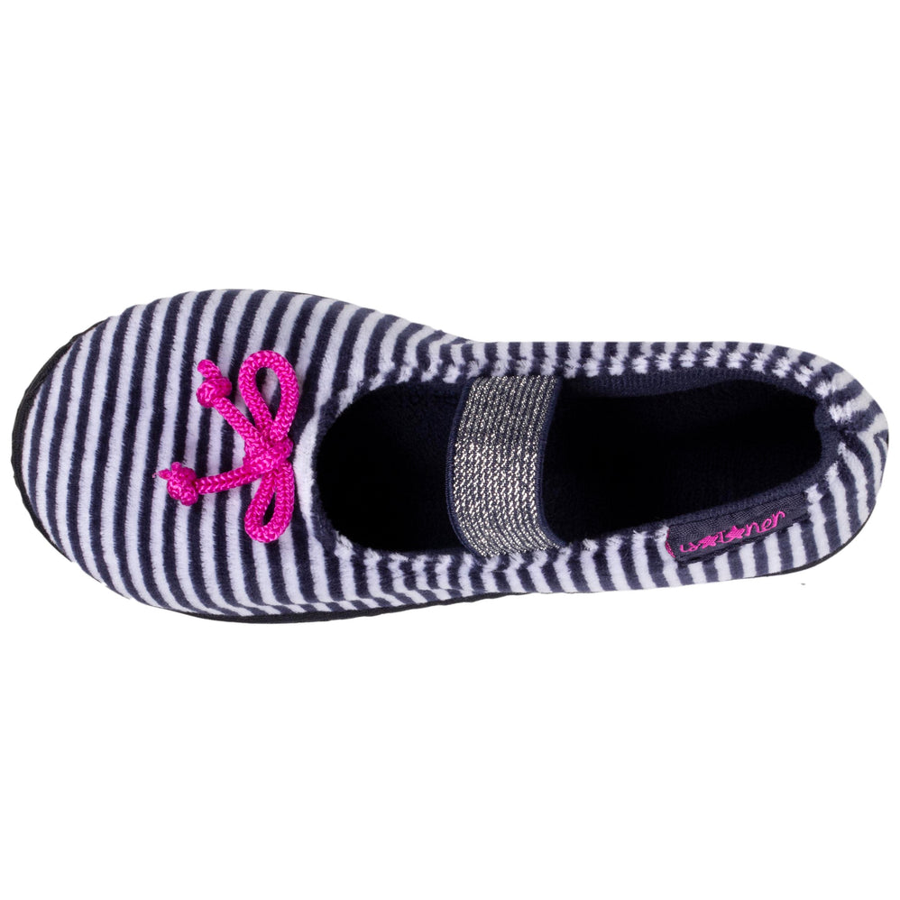 Chaussons ballerines Enfant Rayures - Isotoner