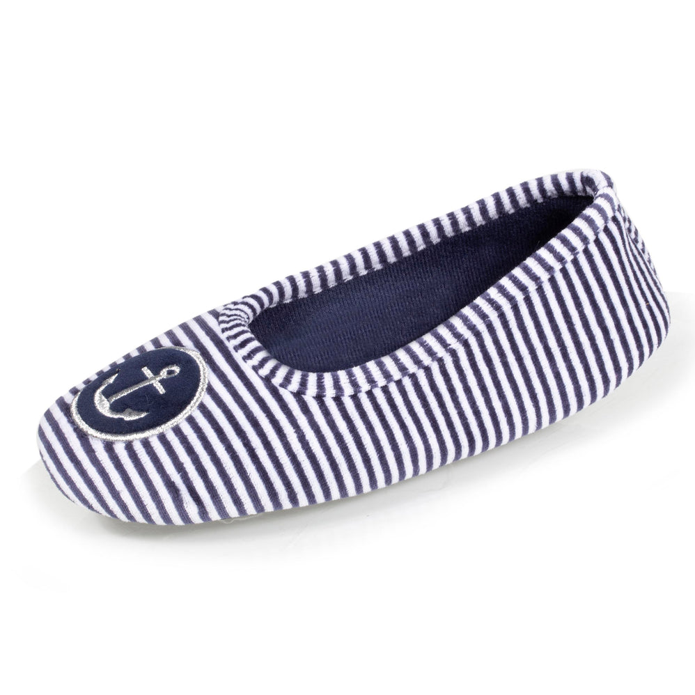 Chaussons ballerines Junior Rayures - Isotoner