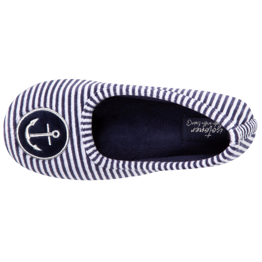 Chaussons ballerines Junior Rayures - Isotoner