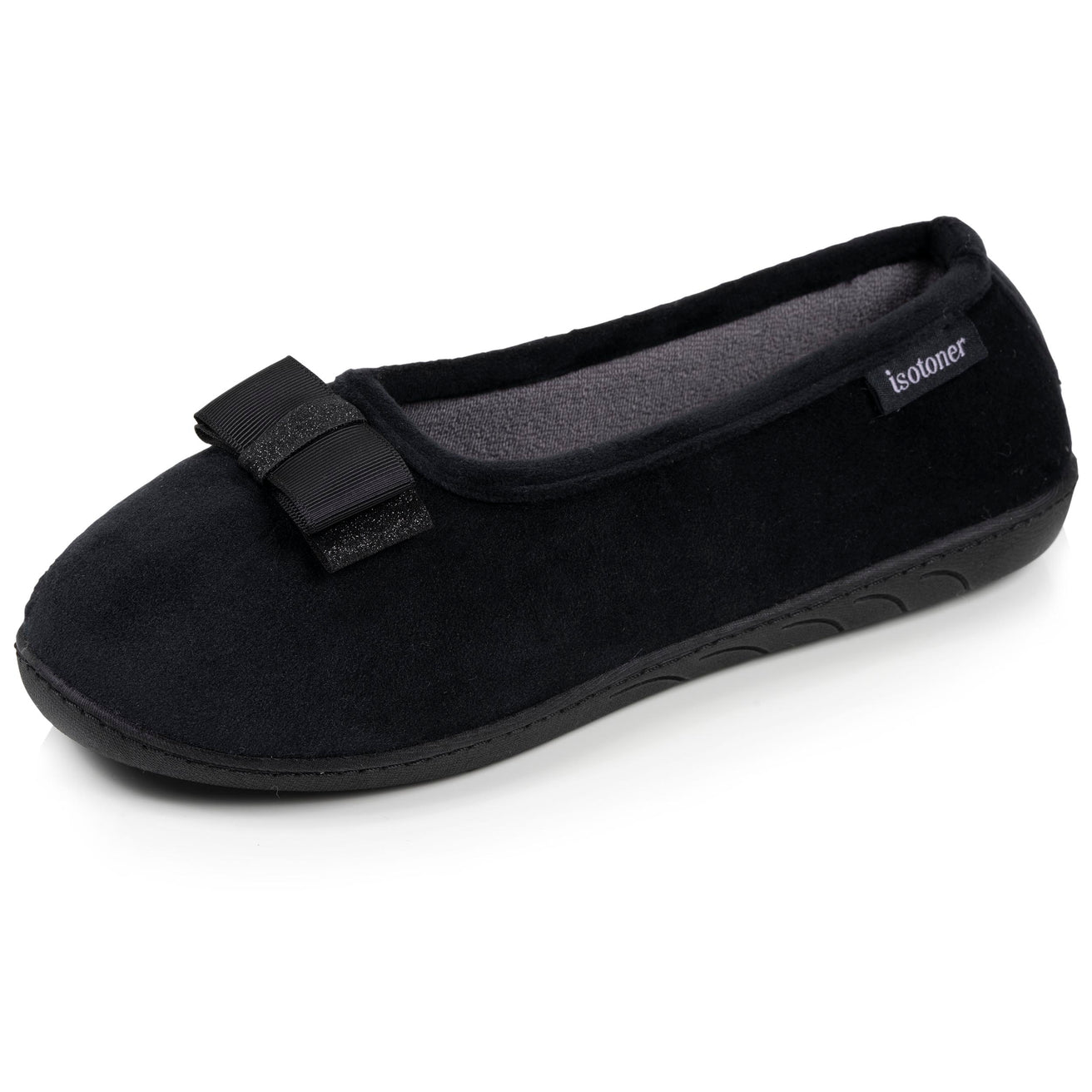 Chaussons ballerines Femme ergonomiques Noir