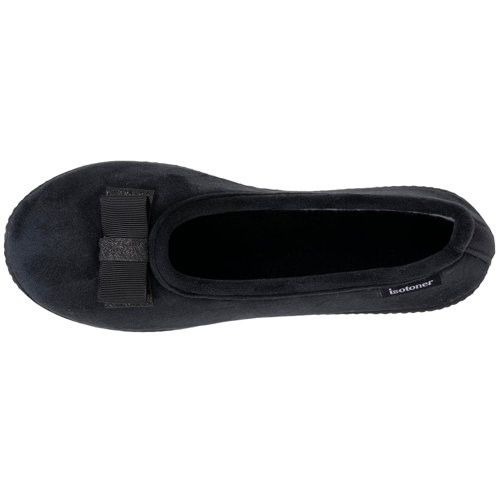 Chaussons ballerines Femme ergonomiques Noir - Isotoner