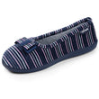 Chaussons ballerines ergonomiques Femme Rayures marine
