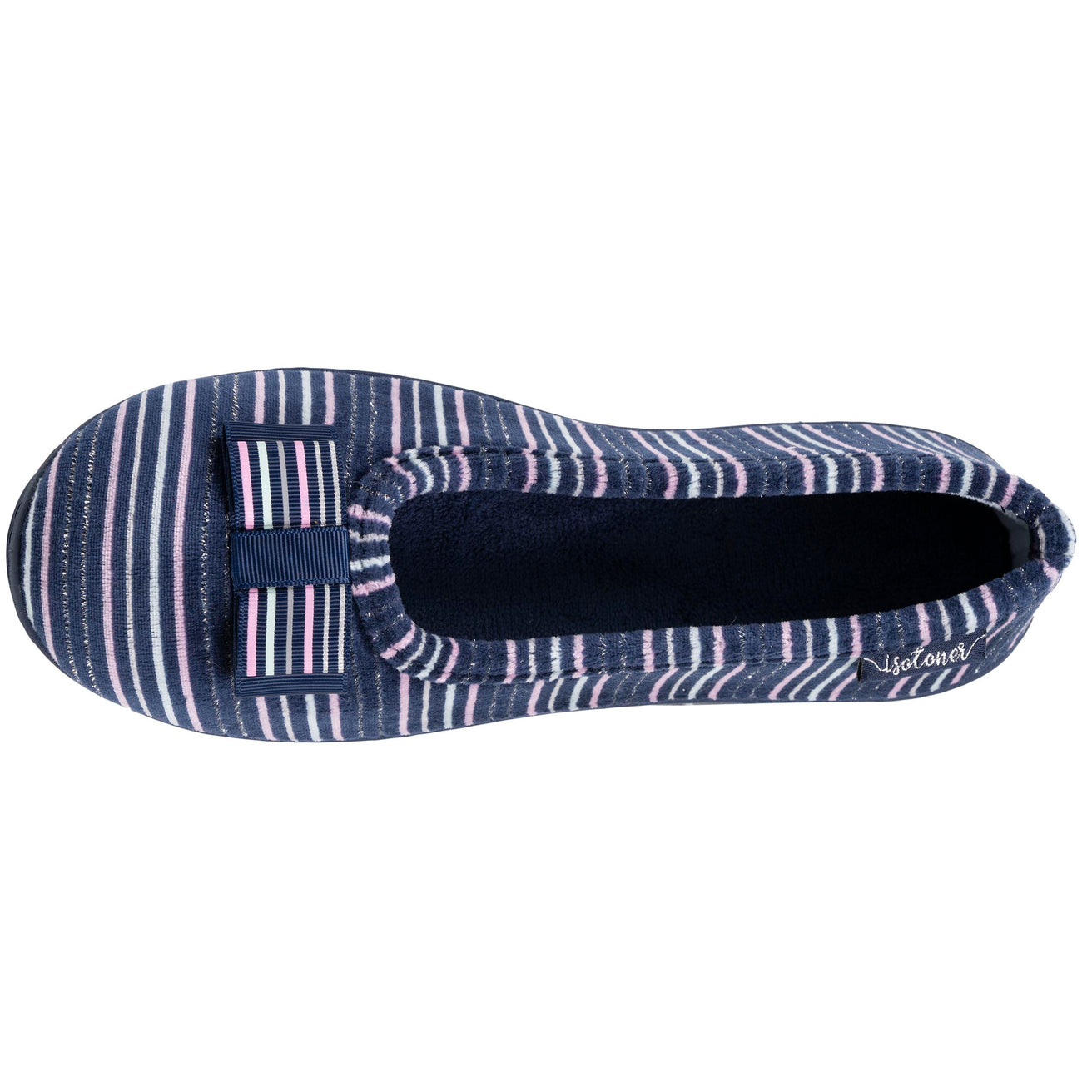Chaussons ballerines ergonomiques Femme Rayures marine