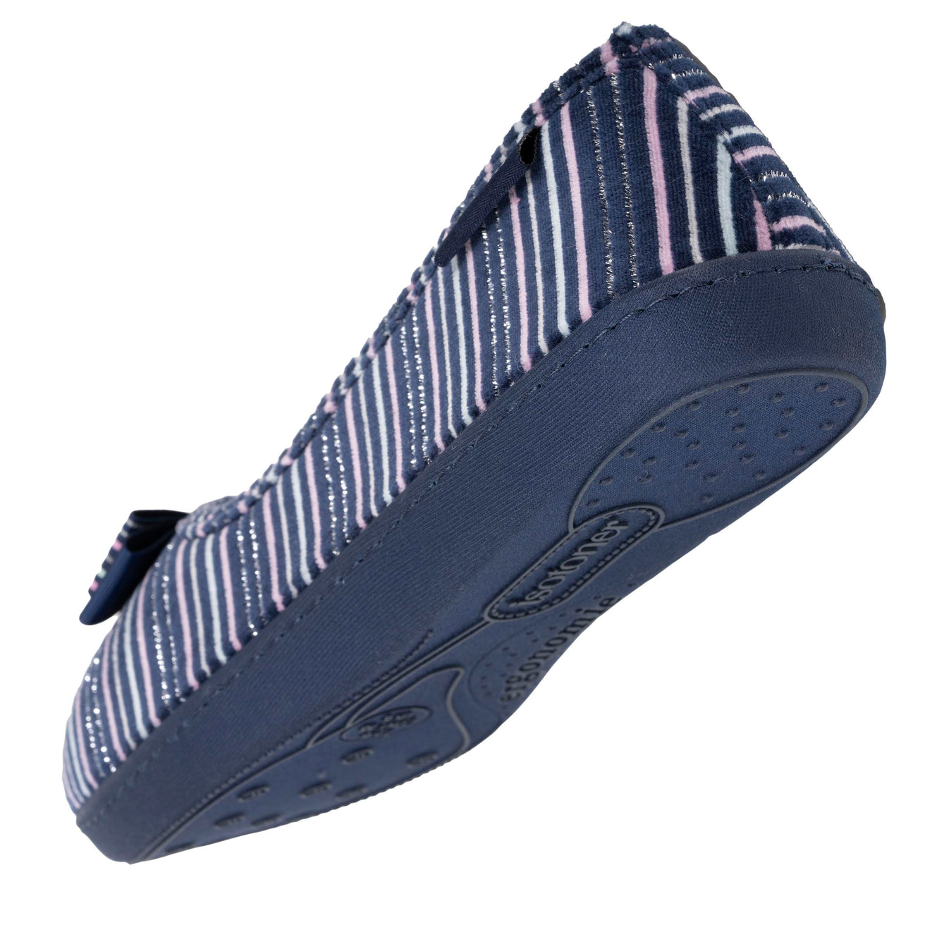Chaussons ballerines ergonomiques Femme Rayures marine