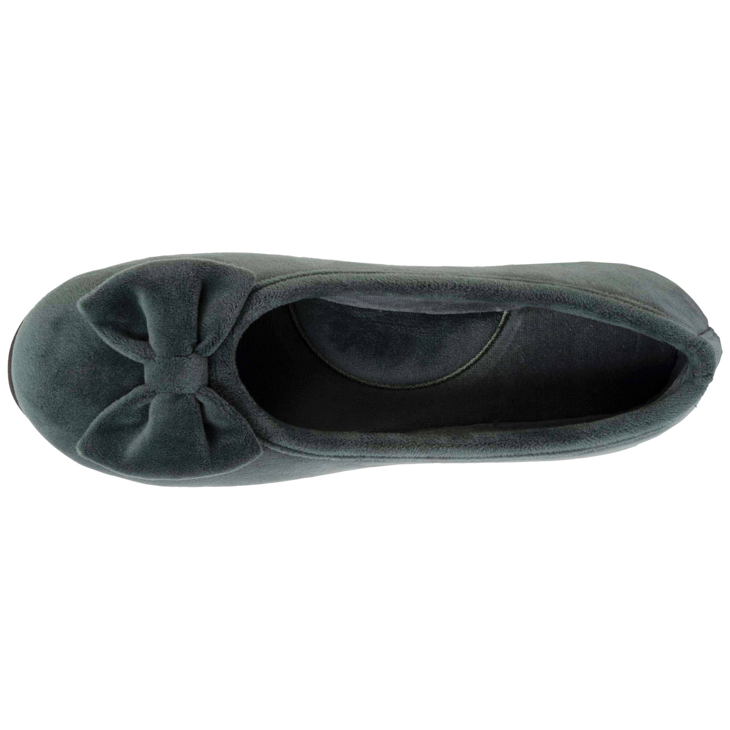 Chausson Ballerine Chaussons Isotoner, Chaussons Ballerines Femme Nœud à Rayures Isotoner Chaussons Femme - 4
