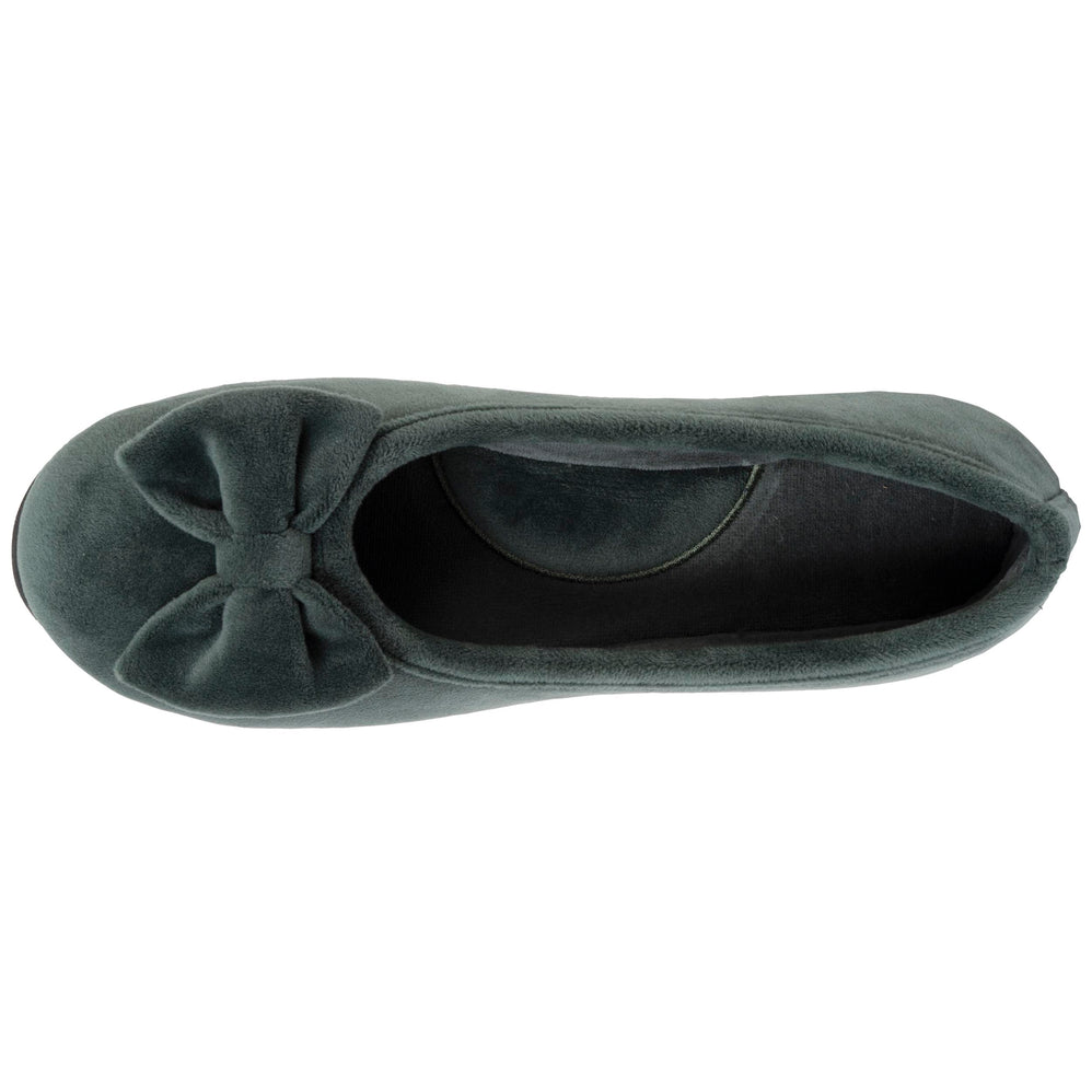 Chaussons ballerines semelle confort Femme Sauge - Isotoner