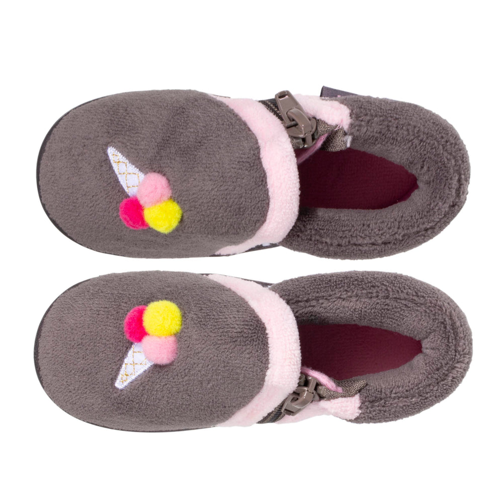 Chaussons bottillons zip Bébé Glace Gris - Isotoner