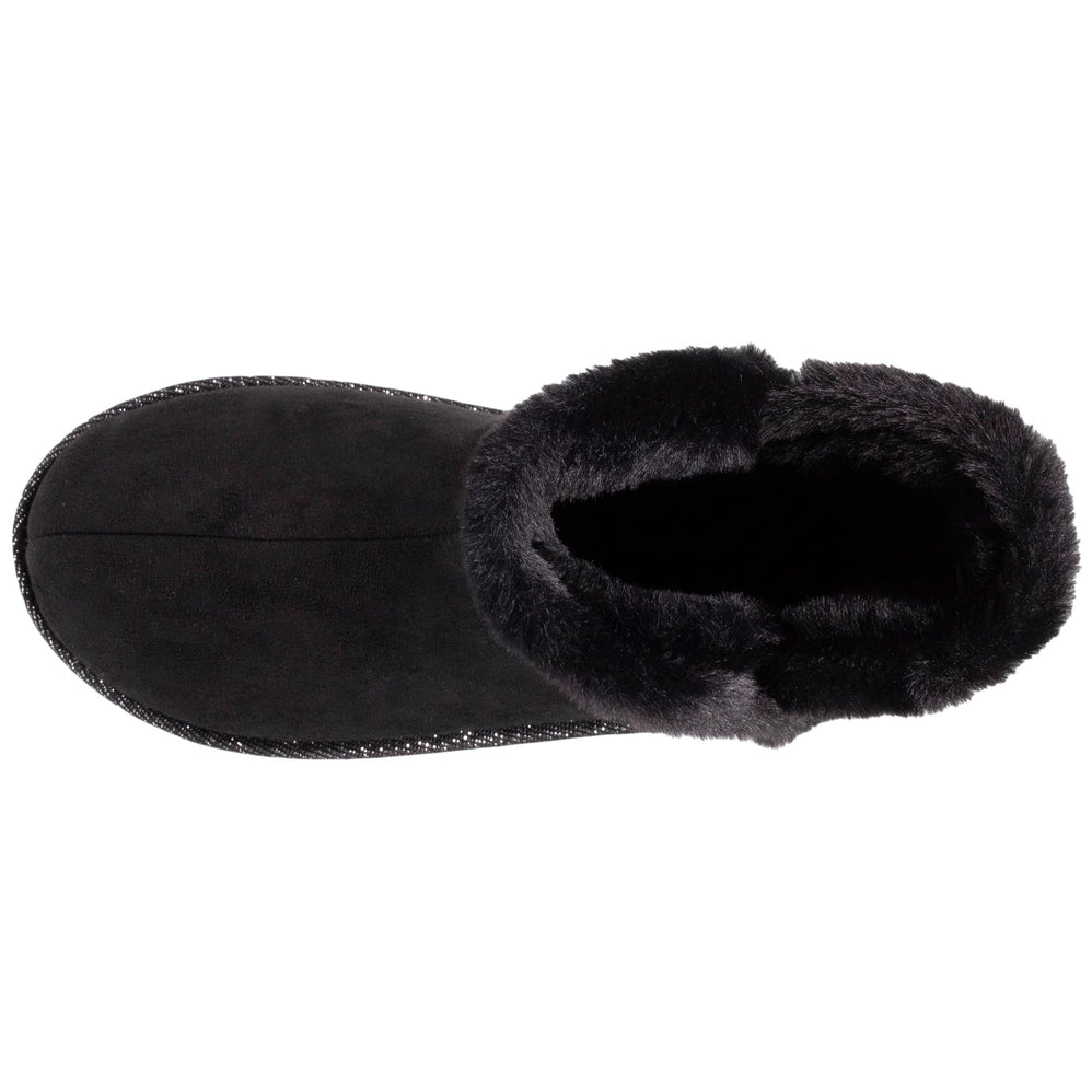 Chaussons bottillons Femme suédine Noir liseré - Isotoner