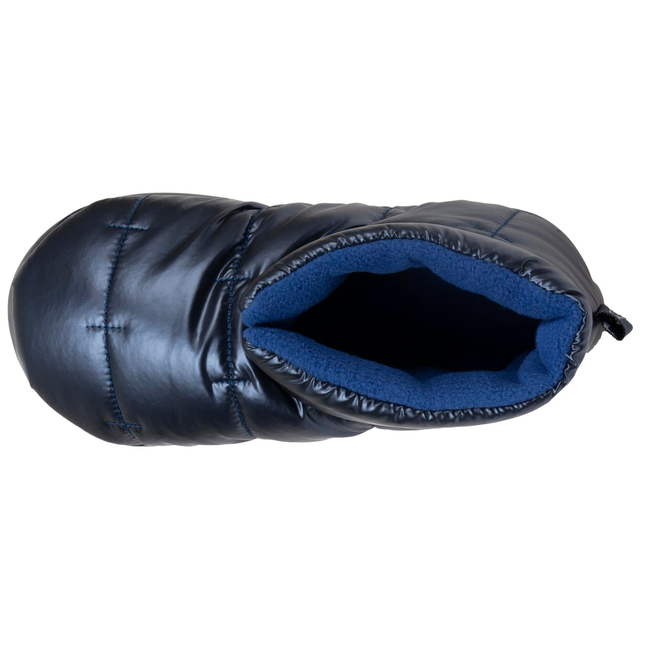 Chaussons bottillons Garçon Bleu métallisé