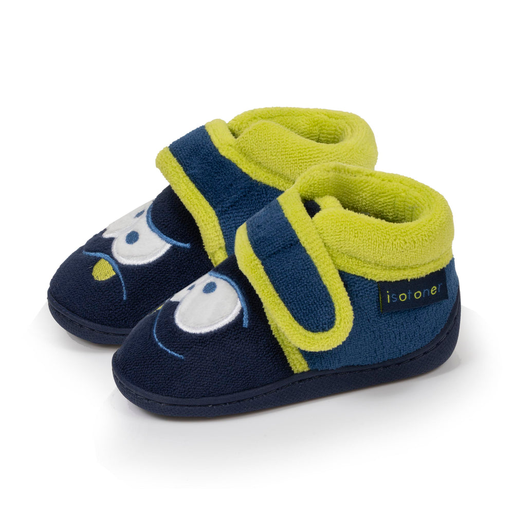 Chaussons bottillons scratch Bébé Marine monstre - Isotoner